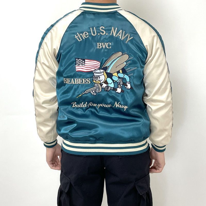 1/31まで特価)US．NAVY，リバーシブルスカジャン（新品）RK-1N