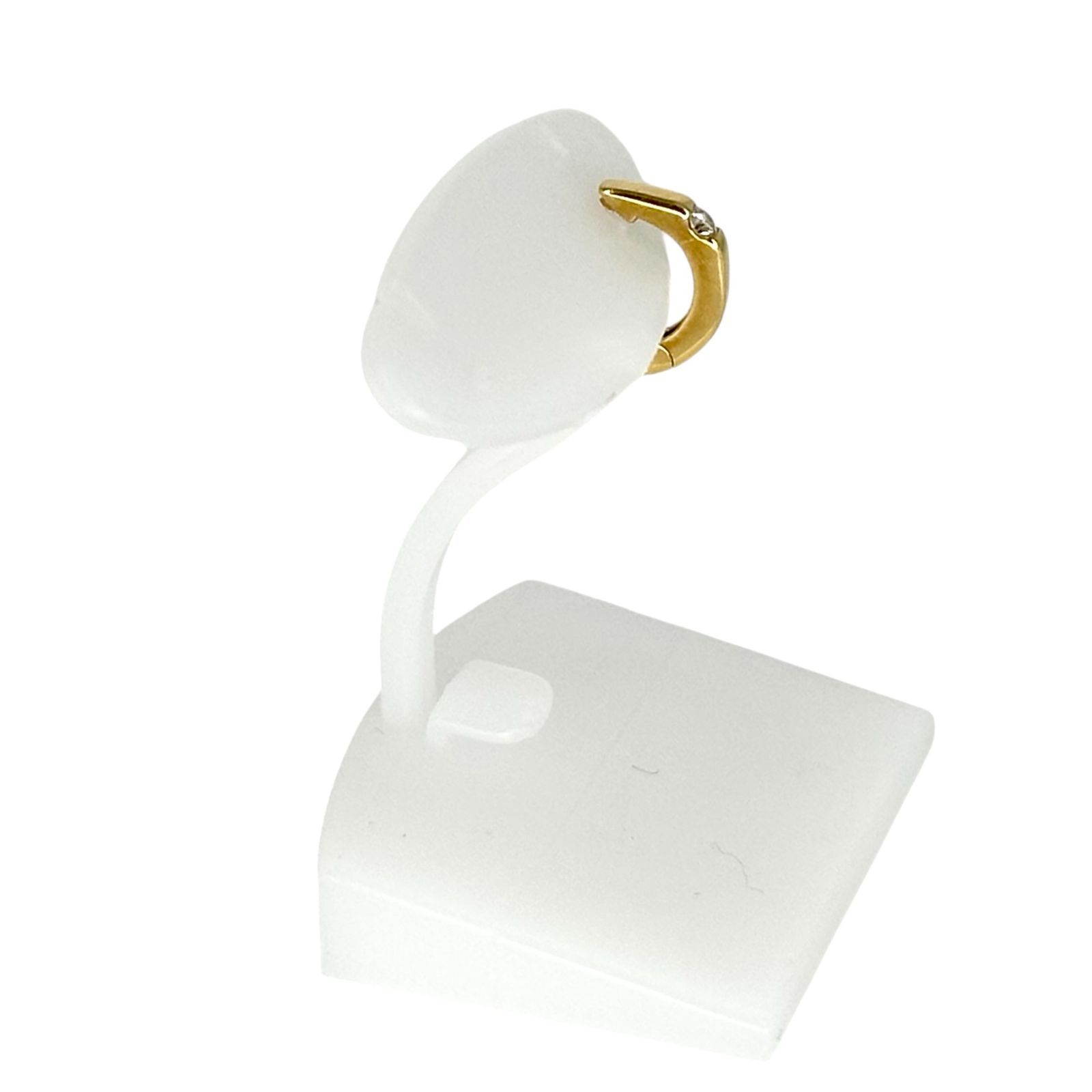 K 18 ピアス ゴールド 0.7 g D 0.03 ct レディース ジュエリー 片耳用 -B 9304