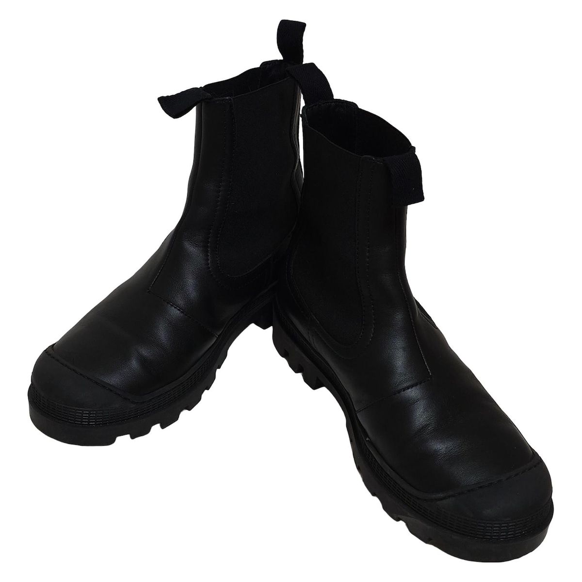 LOEWE(ロエベ) ショートブーツ 37 レディース - 黒 サイドゴア レザー