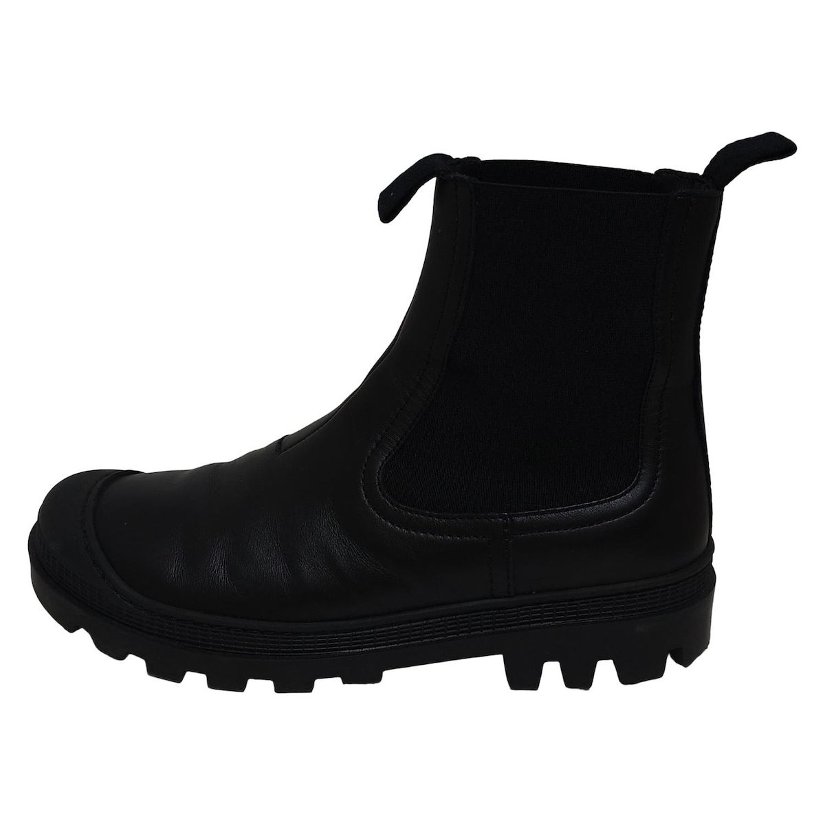 LOEWE(ロエベ) ショートブーツ 37 レディース - 黒 サイドゴア レザー