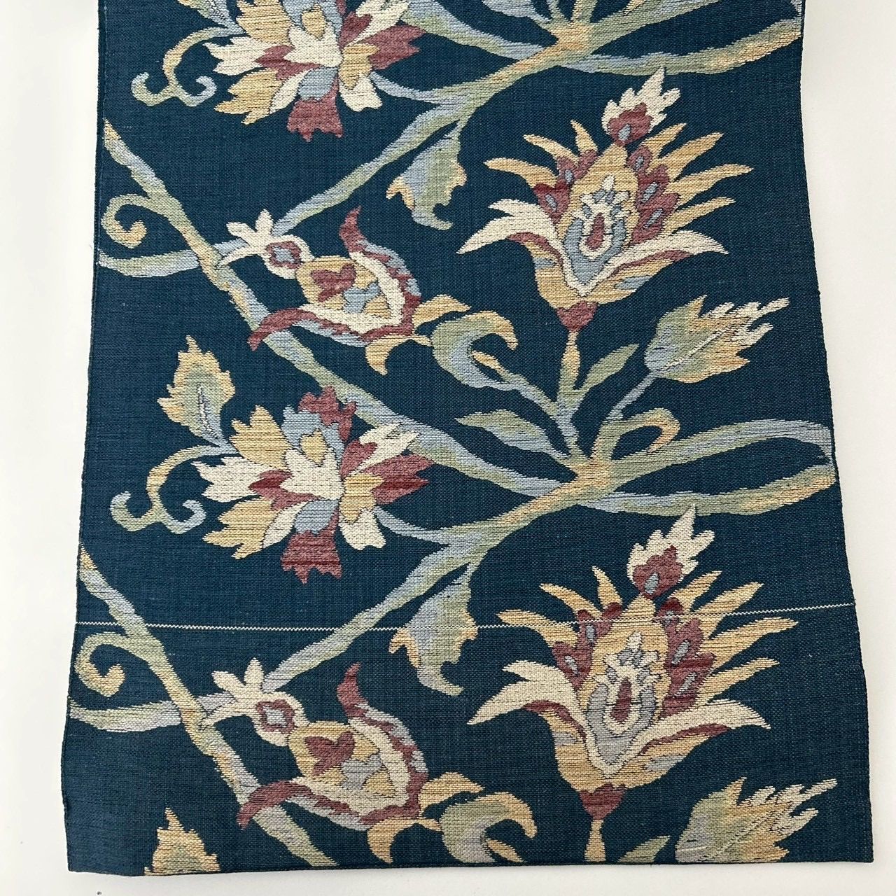 名古屋帯　花唐草　正絹 名古屋帯 正絹 紬 花唐草の織柄 MA-1897 - メルカリ