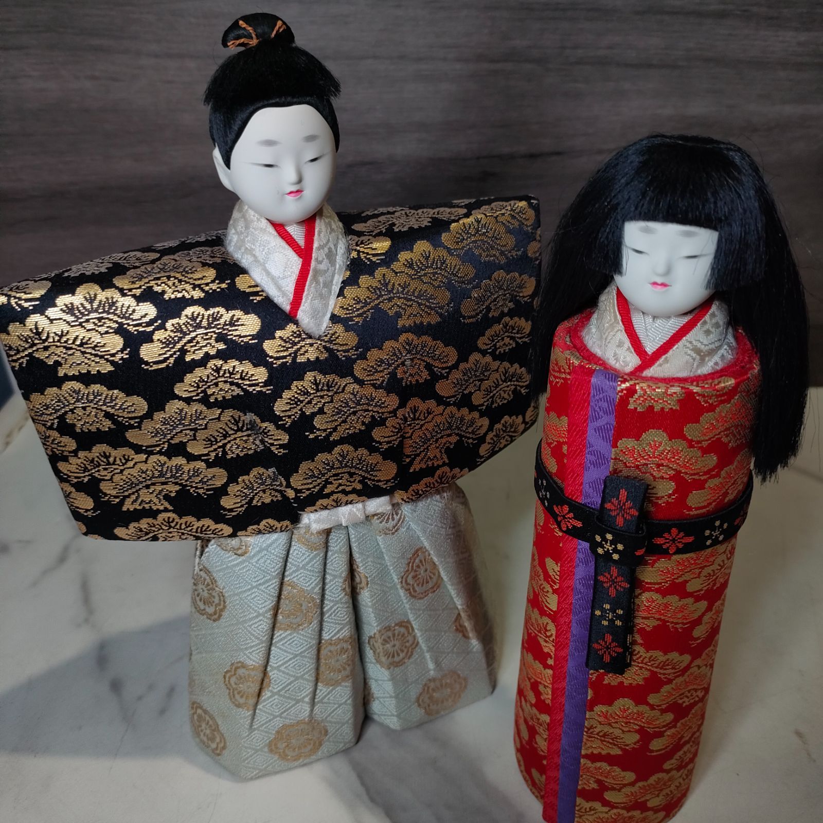 27【美品】きく一 雛人形 人形 木目込み人形 立ち雛 福雛 JAPAN