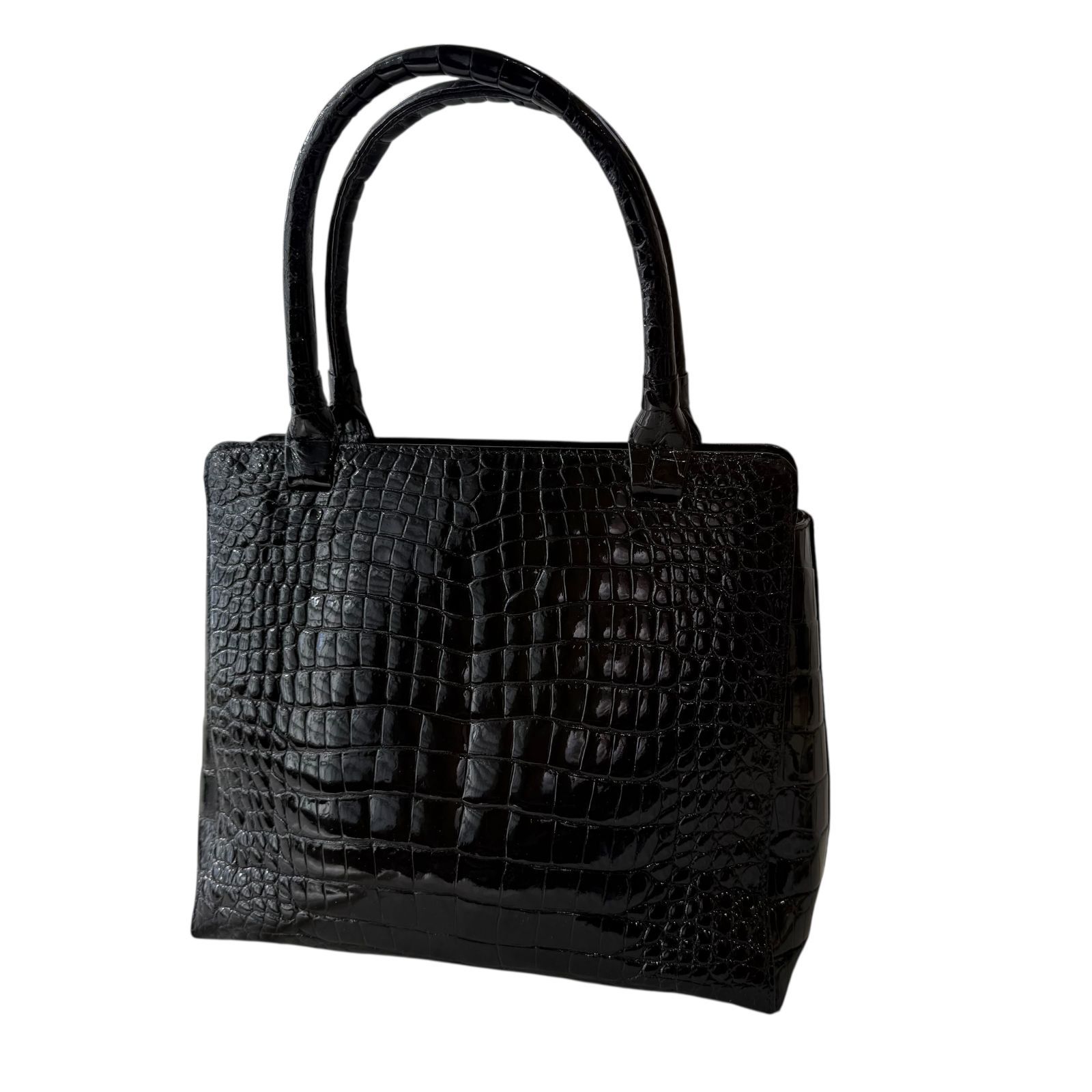 ◇JRA◇クロコダイル ハンドバッグ ショルダーストラップ付き 2WAY 