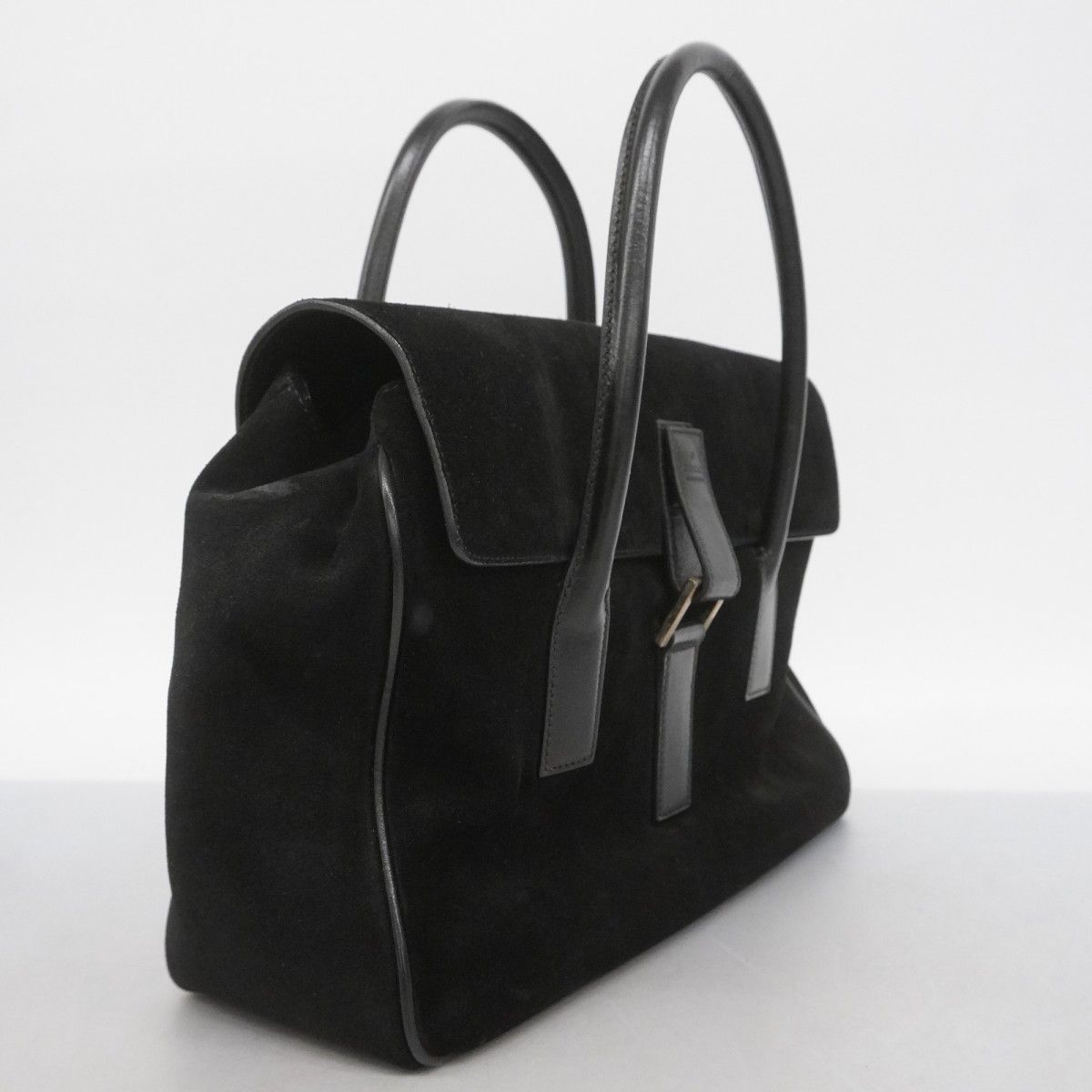 5pa0464】グッチ トートバッグ 000 0844 スウェード ブラック シルバー