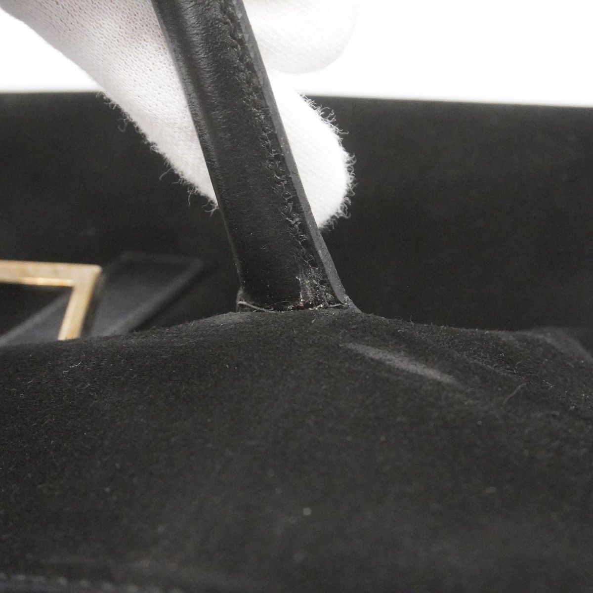 5pa0464】グッチ トートバッグ 000 0844 スウェード ブラック シルバー