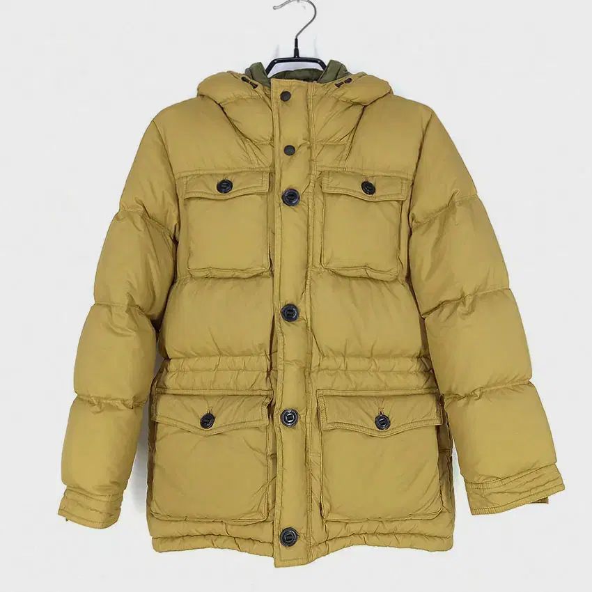 バーバリー キッズ ウェルロン ダブル フーデッド 固定 ダウン マスタード 12 Y HU 27110