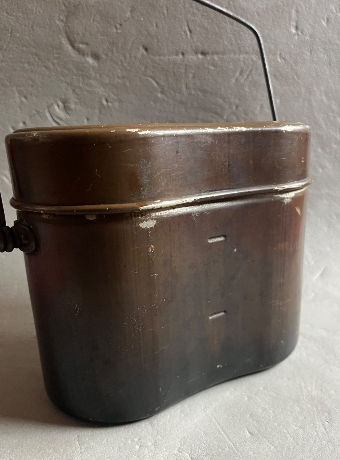 日本軍 昭和十九年 太平洋戦争 陸軍飯盒（1944年）ブラウン ミリタリー