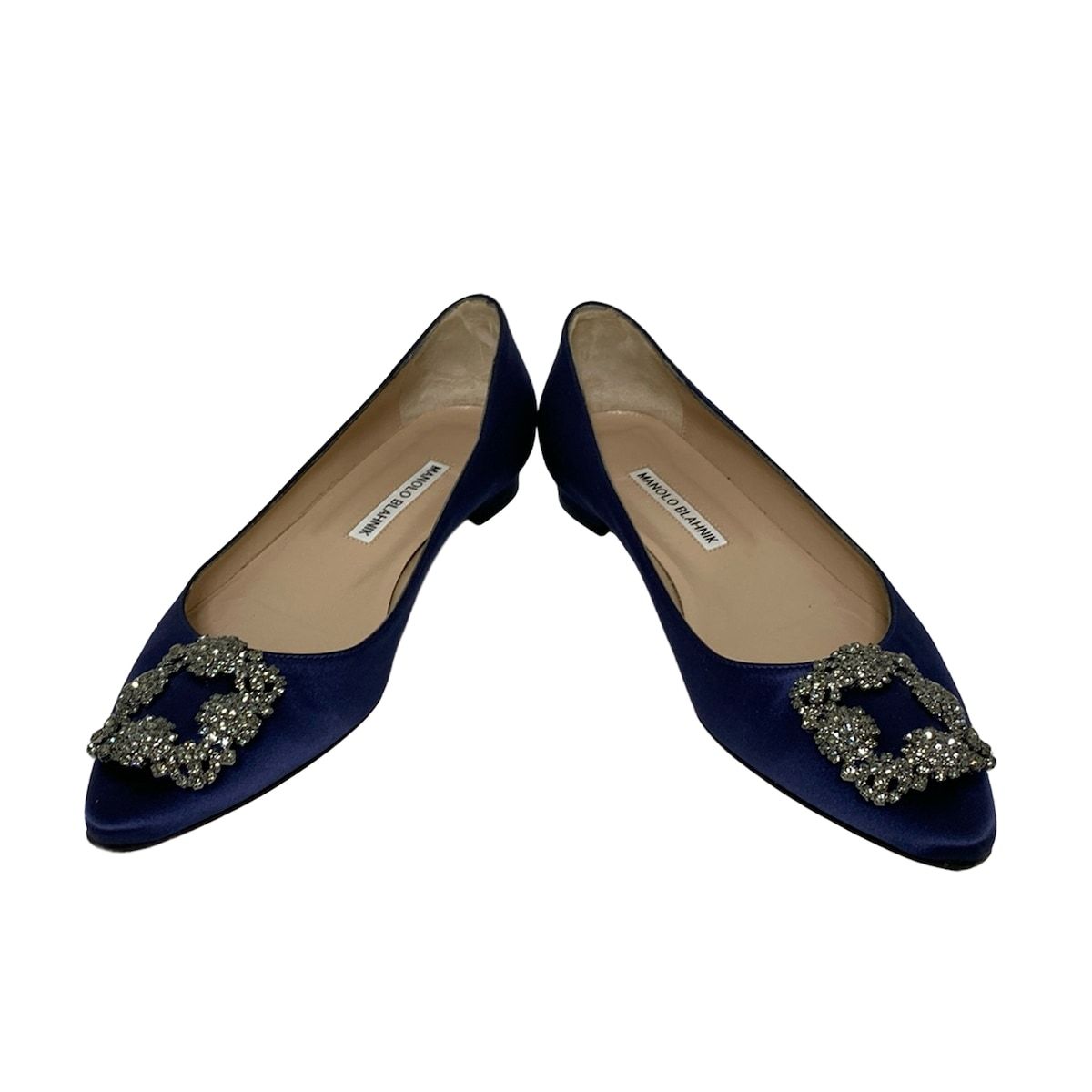 MANOLO BLAHNIK(マノロブラニク) パンプス 38 レディース - ネイビー