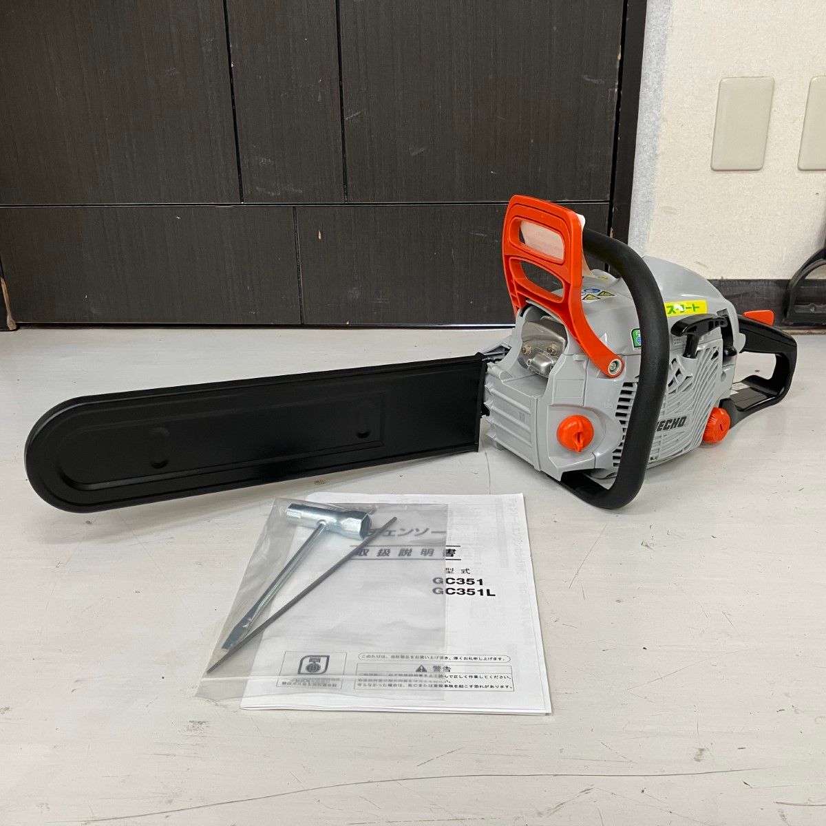 ЗЗECHO 2サイクル 40 cm 34 0 cc チェーンソー レンチ 取説付 GC 351 L グレー オレンジ