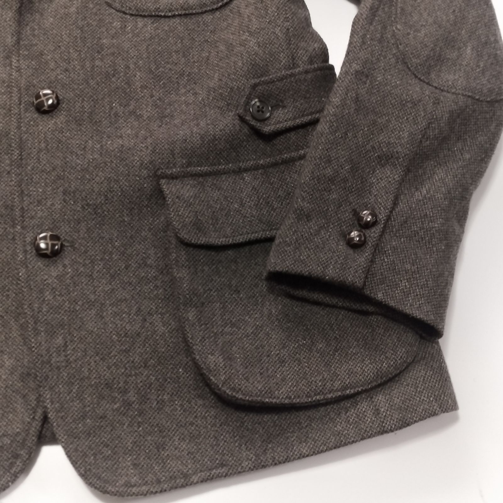 冬物最終価格　Eddie Bauer テーラードツイードジャケットハンティング 美品】Eddie Bauer × Thermore ハンティングジャケット ツイード