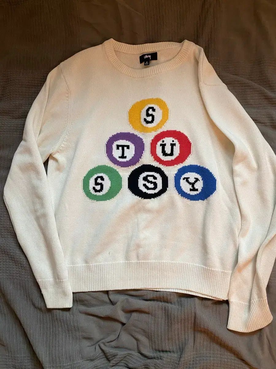 M ステューシー ビリーアード ニット クルーネック セーター Stussy Billiard
