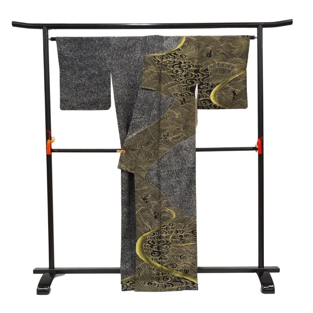  訪問着 袷 正絹 リユース たたき染 流水 109 01 4 8050 00493 訪問着 付け下げ 着物