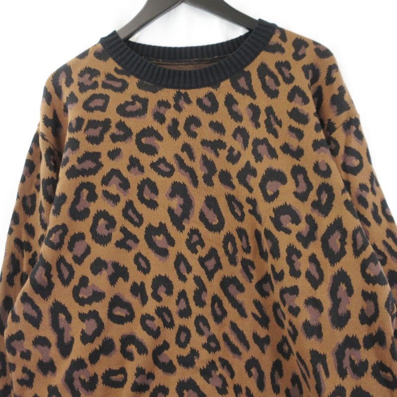 WACKO MARIA ワコマリア クルーネックニット レオパード 23SS-WMK-KN15