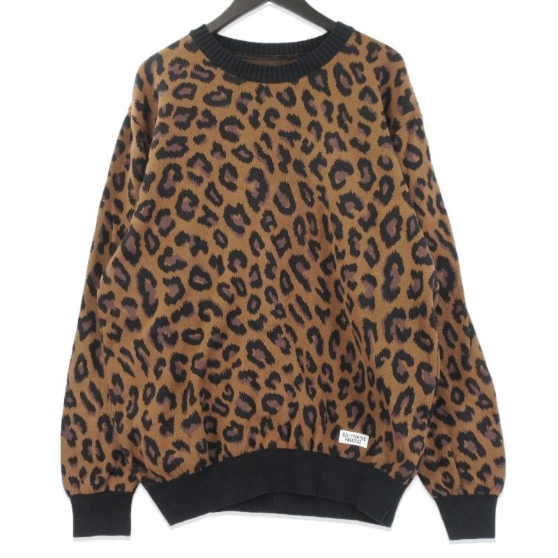 WACKO MARIA ワコマリア クルーネックニット レオパード 23SS-WMK-KN15