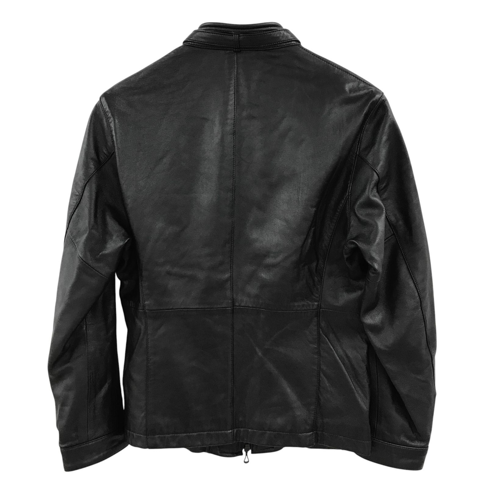 ZM1668【美品】NICOLE CLUB FOR MEN ラムレザージャケット ブラック