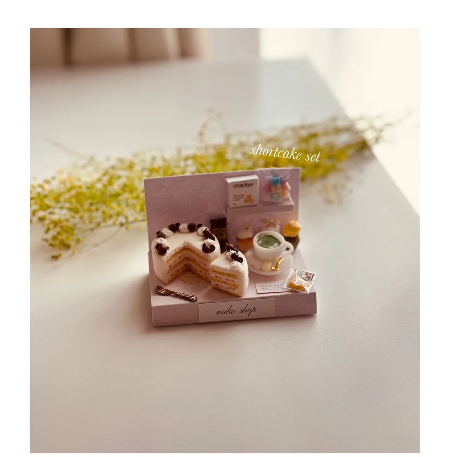 shortcake set 樹脂粘土ミニチュアパン スイーツ フード