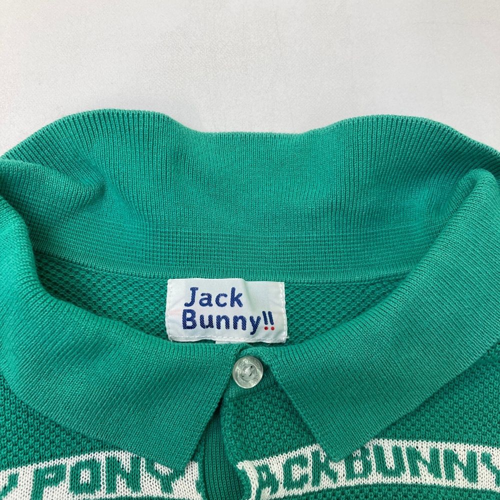 サイズ：6 JACK BUNNY ジャックバニー 半袖ニットポロシャツ ロゴ