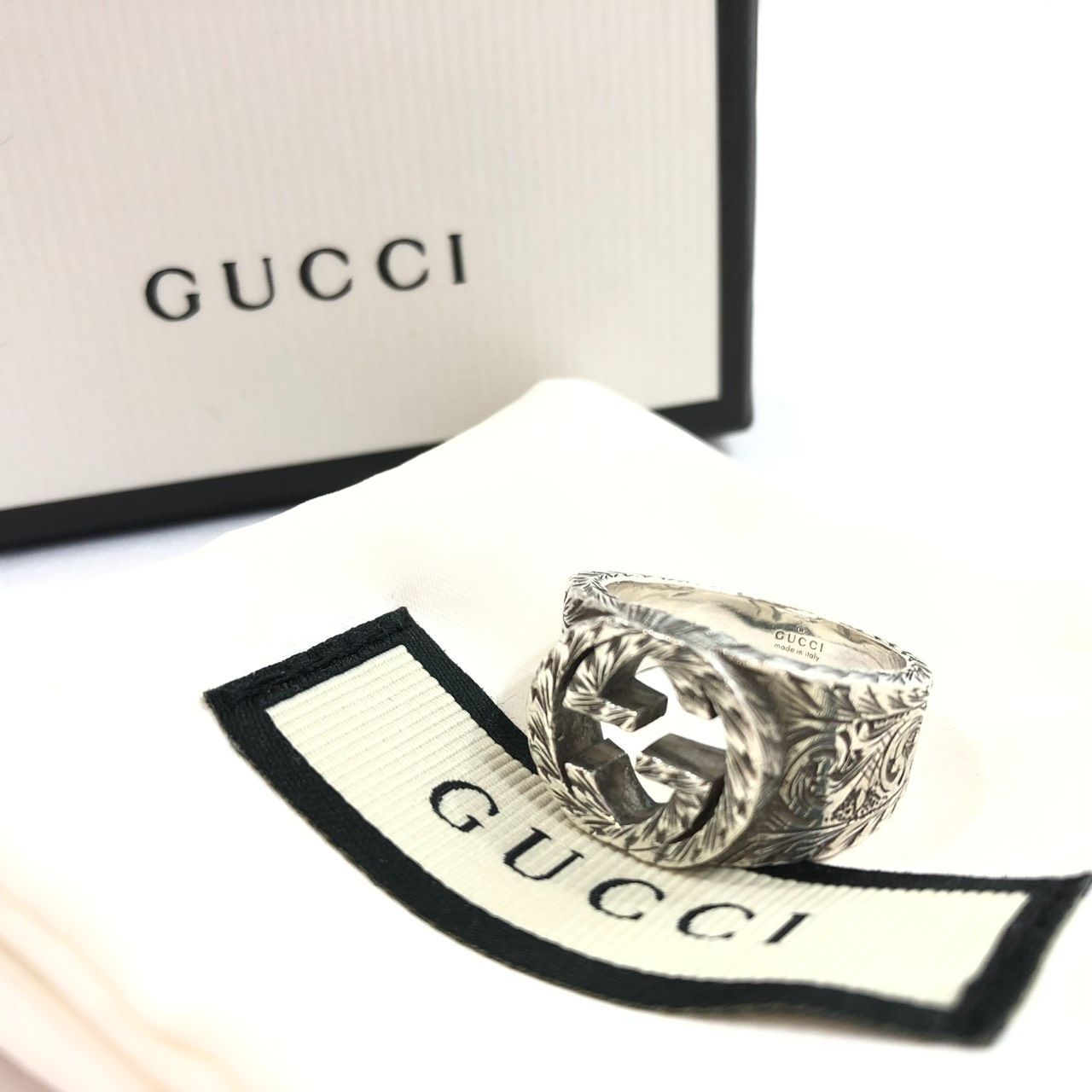 美品!!付属品完備!!】GUCCI グッチ インターロッキングG ガーデン 