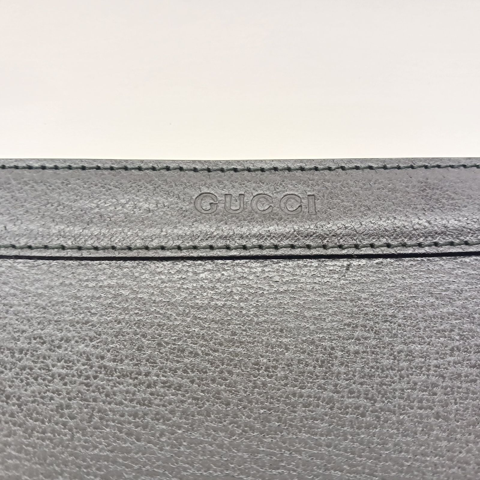 GUCCI グッチ 本革 クラッチバッグ シンプル 黒 メンズ