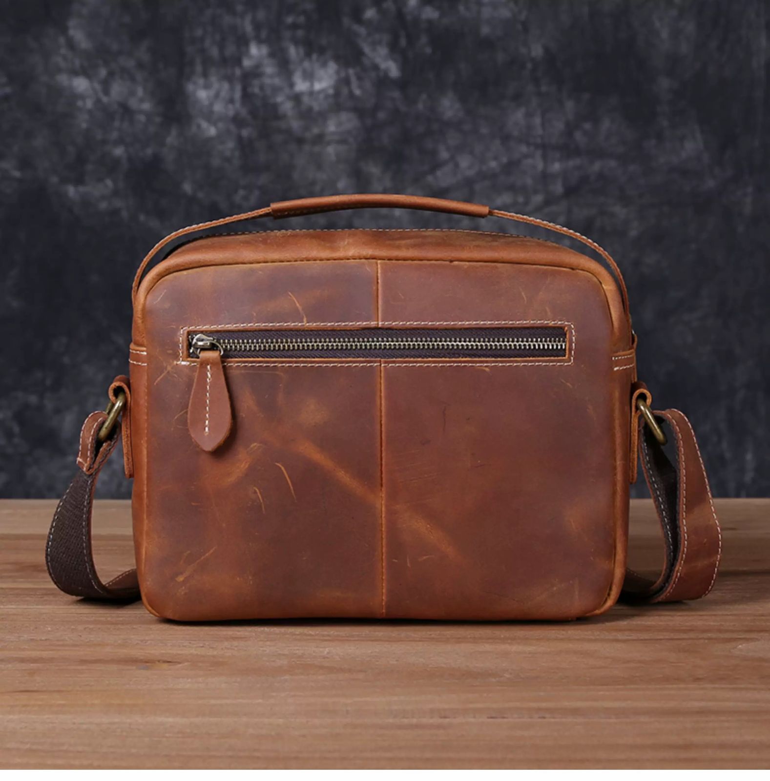 h ヴィンテージ疯马皮 本革ショルダーバッグ 頭層牛革 斜め掛け 手提げ ウエストポーチ 10.2インチiPad対応 メンズ カジュアル 機車スタイル