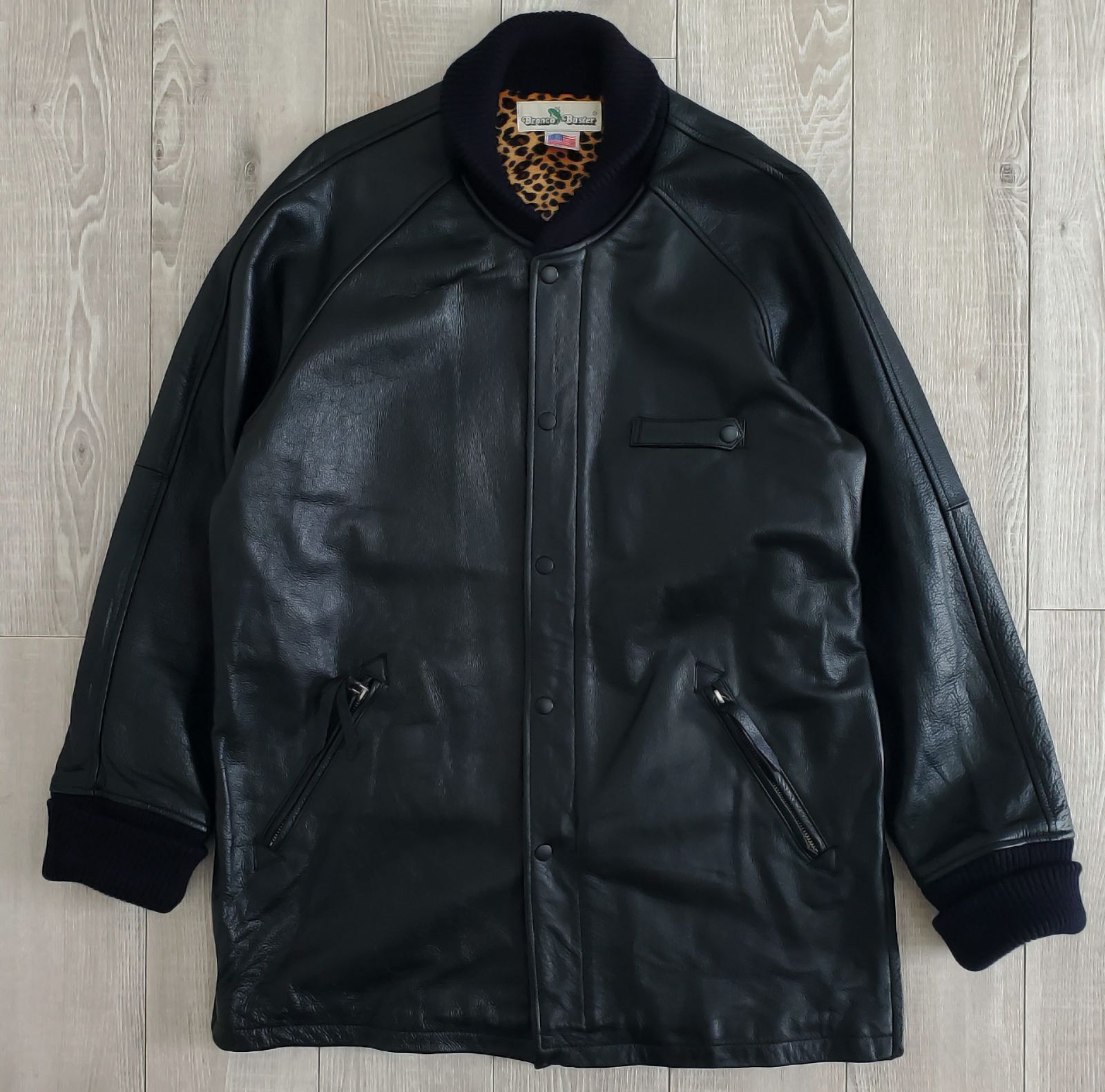 BRONCOBUSTERブロンコバスター□極美品 2000s 牛革 オールレザー 