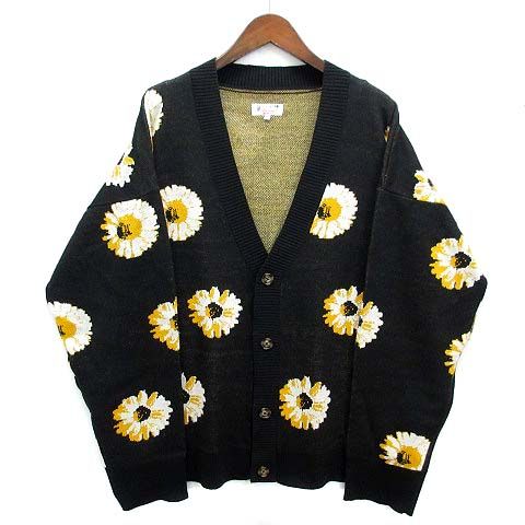 パティナ Patina Vintage 花柄 ニット Vネック カーディガン 長袖