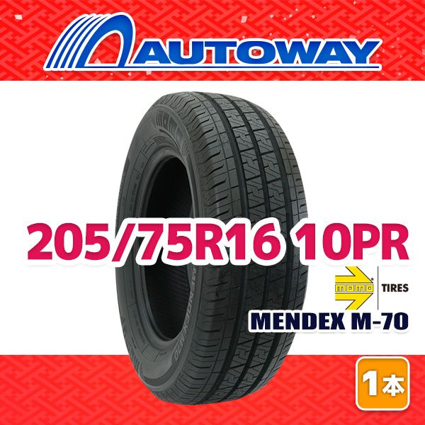 AUTOWAY 205 75 R 16 サマータイヤ MOMO Tires MENDEX M 70 16インチ １本売り 夏タイヤ オートウェイ