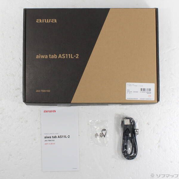  〔 品〕 aiwa tab AS 11 L 2 128 GB ダークグレー SIMフリー 258 Androidタブレット本体 タブレット