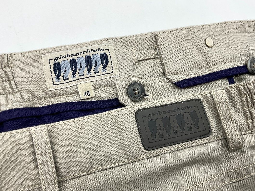 48 giab s ジャブスアルキビオ イージーチノパンツ グレー げ交渉 定番アイテム デニム