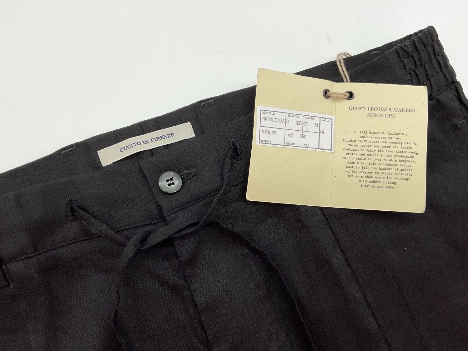 未使用 48 giab's ARCHIVIO ジャブスアルキビオ 永久クリースリネン混