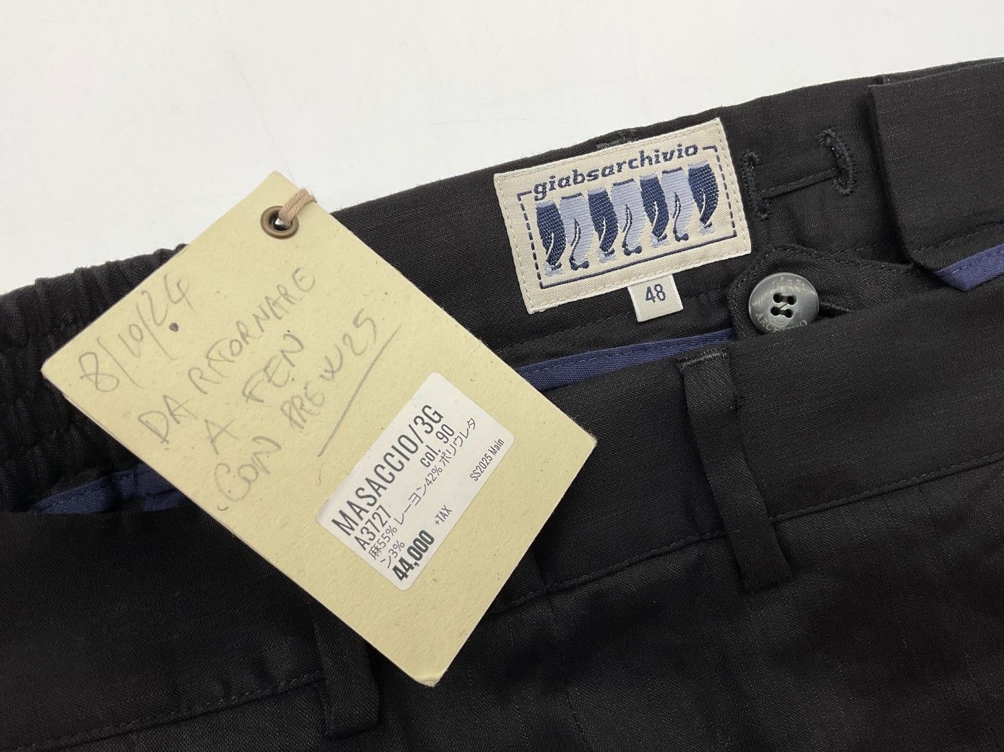 ジャブス リネン混 スラックス 48 ジャブスアルキヴィオ マサッチョ 48