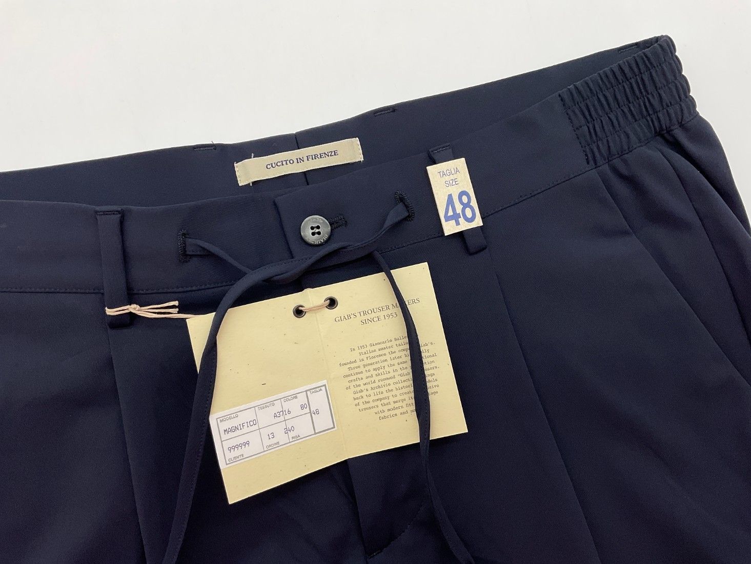 未使用 ジャブスアルキビオ 1タックイージースラックスショーツ 美品 未使用 48 giab's ARCHIVIO ジャブスアルキビオ 1タックイージー