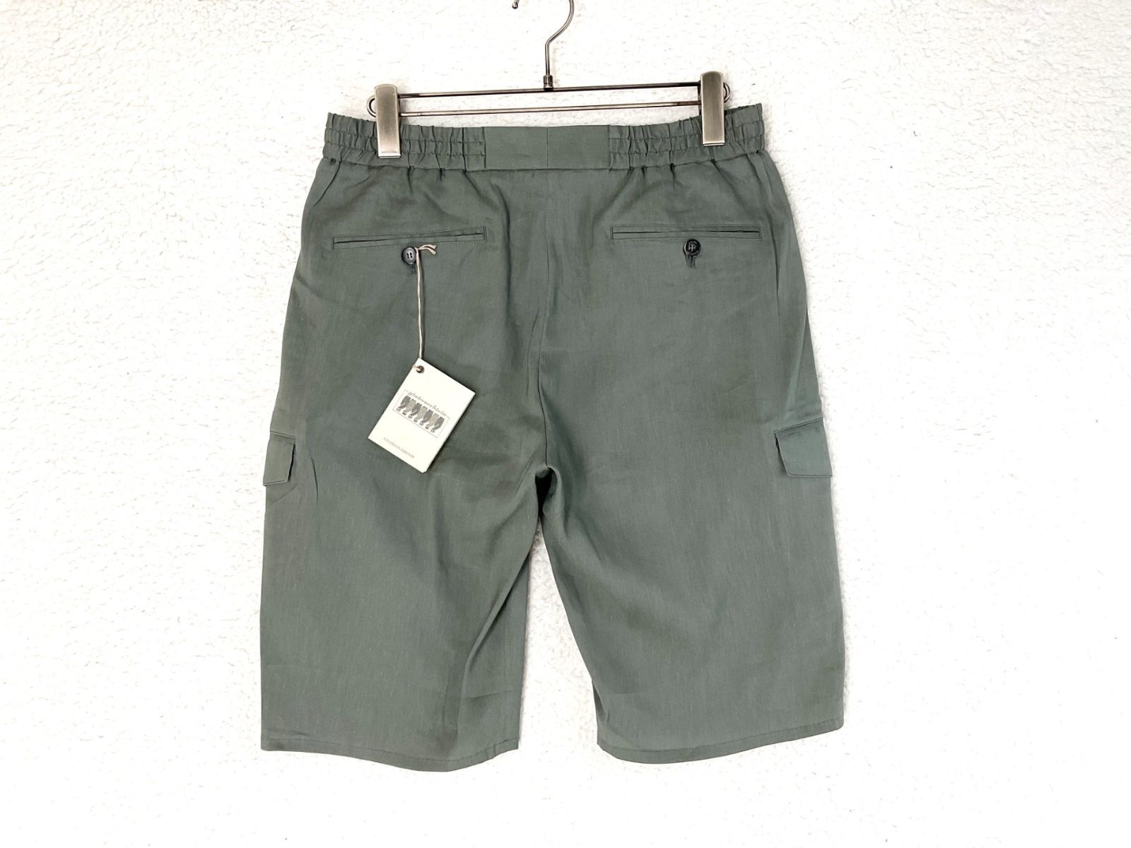 未使用 48 giab's ARCHIVIO ジャブスアルキビオ リネン混ミリタリー