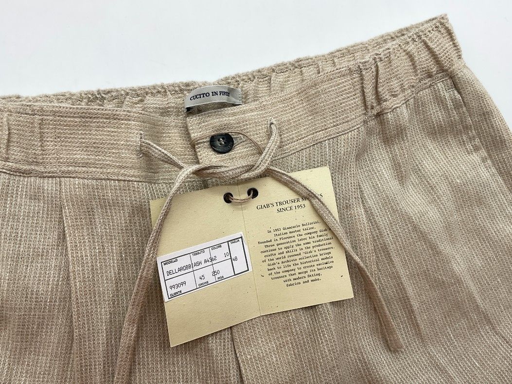 未使用 48 giab's ARCHIVIO ジャブスアルキビオ リネン混1タック