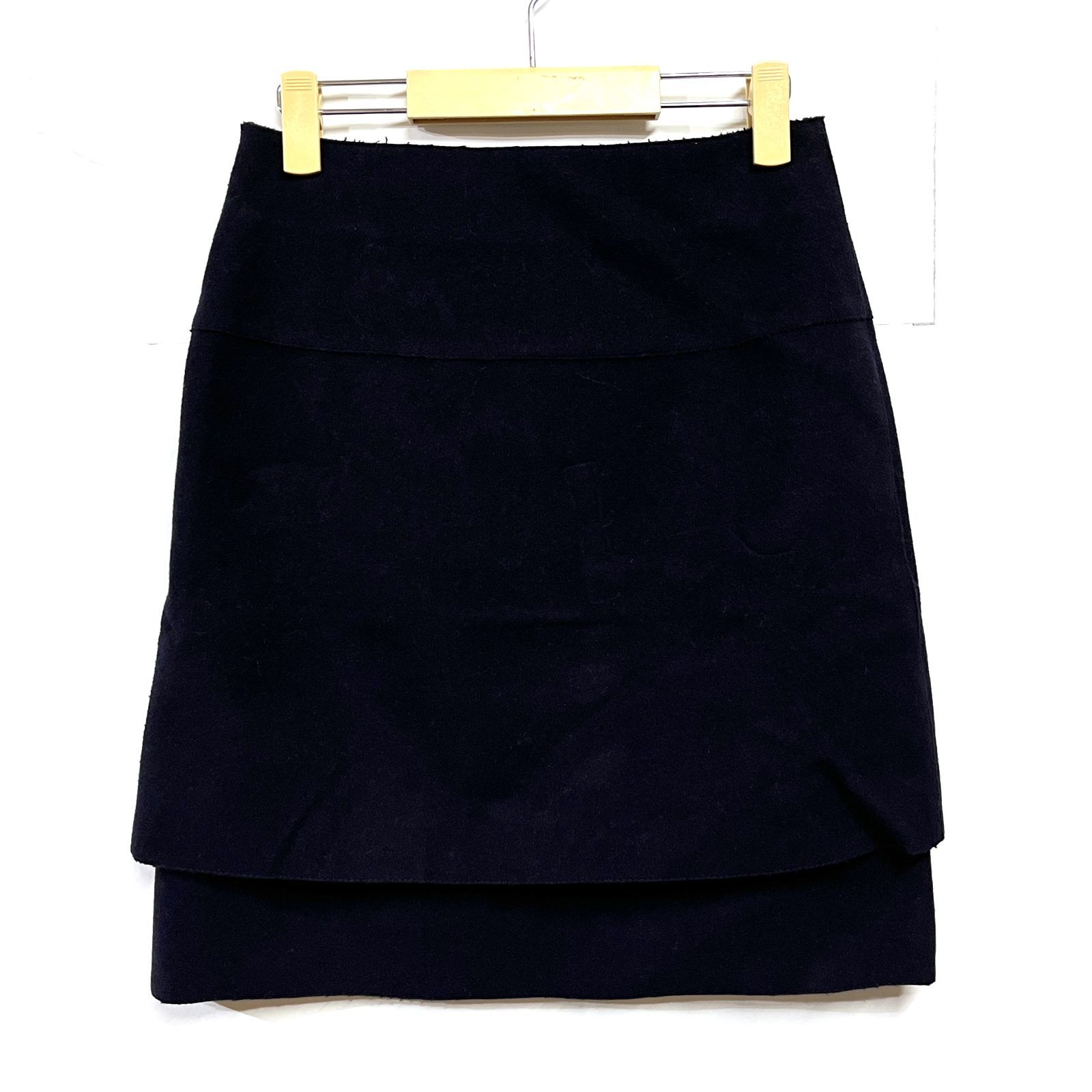 90 s ヴィンテージ DIRK BIKKEMBERGS｜ダークビッケンバーグ レイヤードデザイン ウールスカート KWY