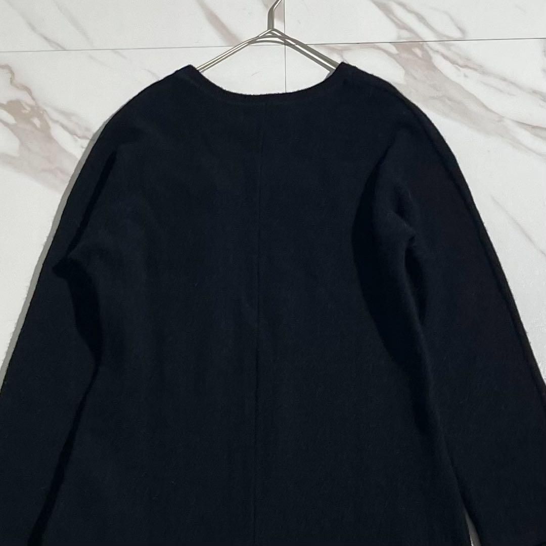 Y's ワイズ ヨウジヤマモト ロングワンピース 黒 Y's ワイズ ヨウジヤマモト アシンメトリー 折り返し ロングワンピース