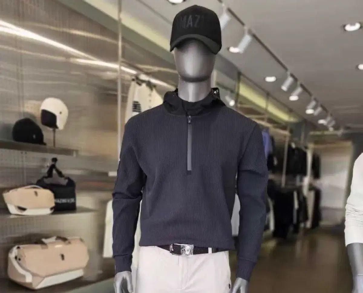 韓国 すぐ配送 アメージングクリー ワッフル フーディー 長袖 防風 Tシャツ ブラック