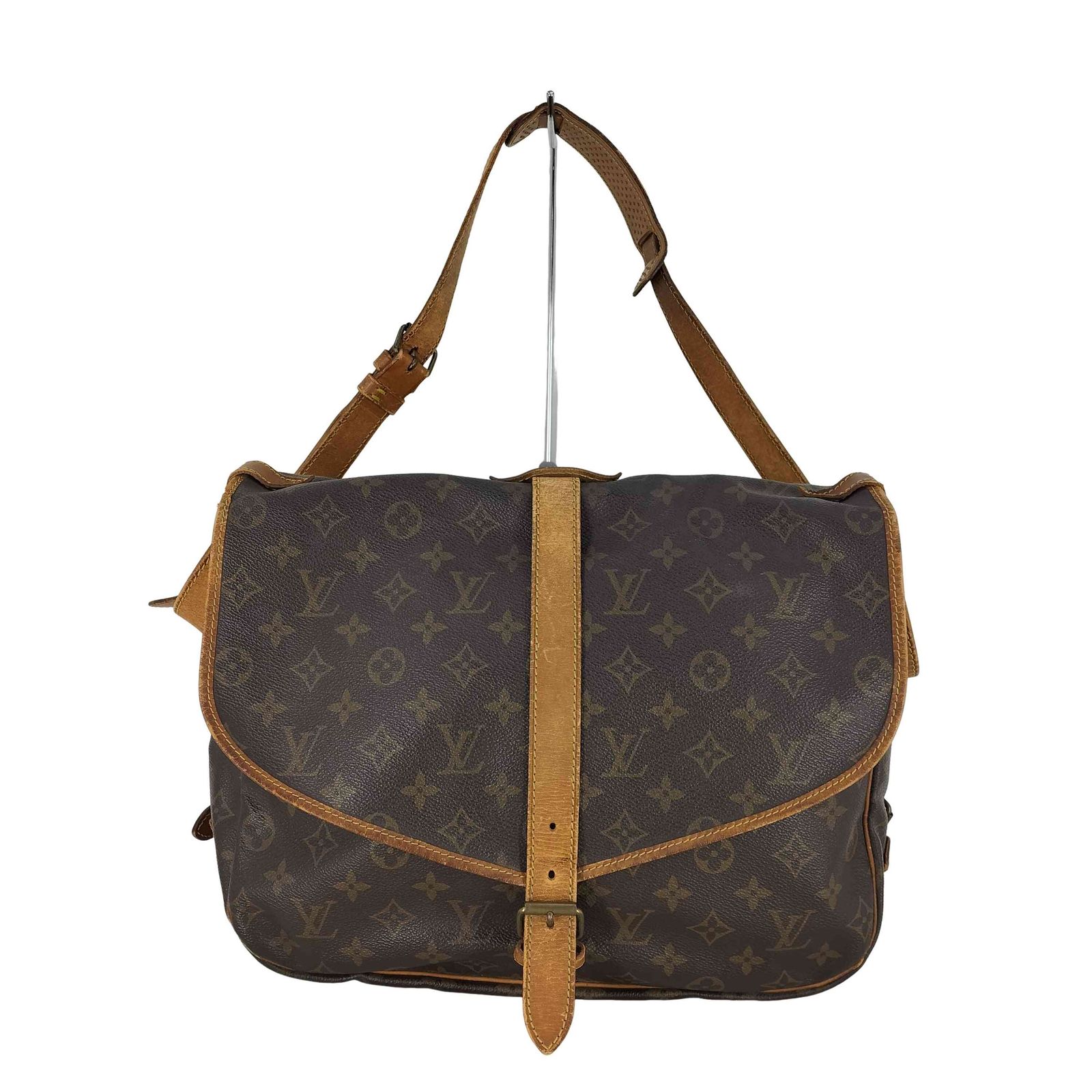 返品OK ルイ・ヴィトン モノグラム ソミュール35 LOUIS VUITTON 