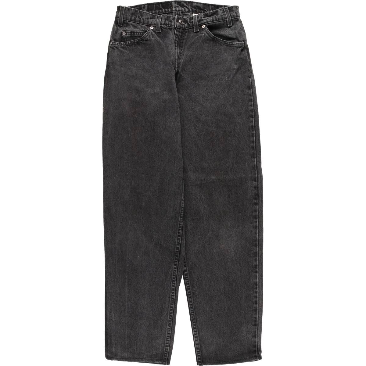 古着 90年代 リーバイス Levi s 42560-4159 LOOSE FIT TAPERED LEG オレンジタブ ブラックデニム テーパードデニムパンツ evb 030874