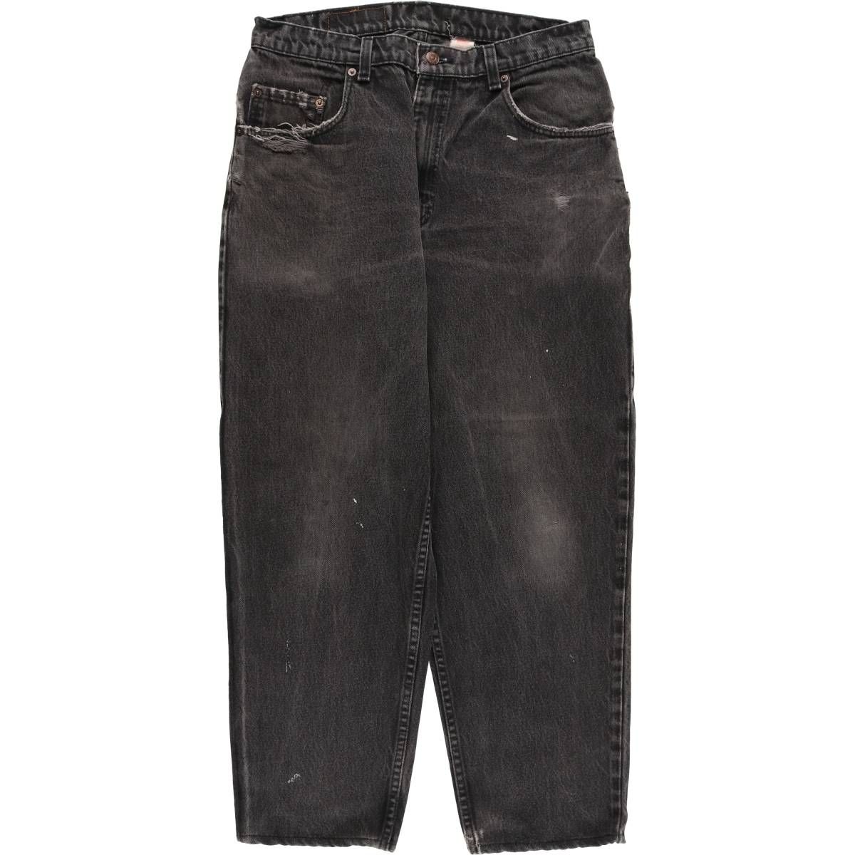 古着 90年代 リーバイス Levi s 0560-0260 LOOSE FIT TAPERED LEG ブラックデニム テーパードデニムパンツ W 34 L 30 evb 030864
