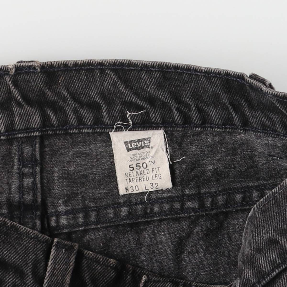  古着 90年代 リーバイス Levi s 40550 4159 RELAXED FIT TAPERED LEG オレンジタブ ブラックデニム テーパードデニムパンツ evb 030865 その他 メンズ