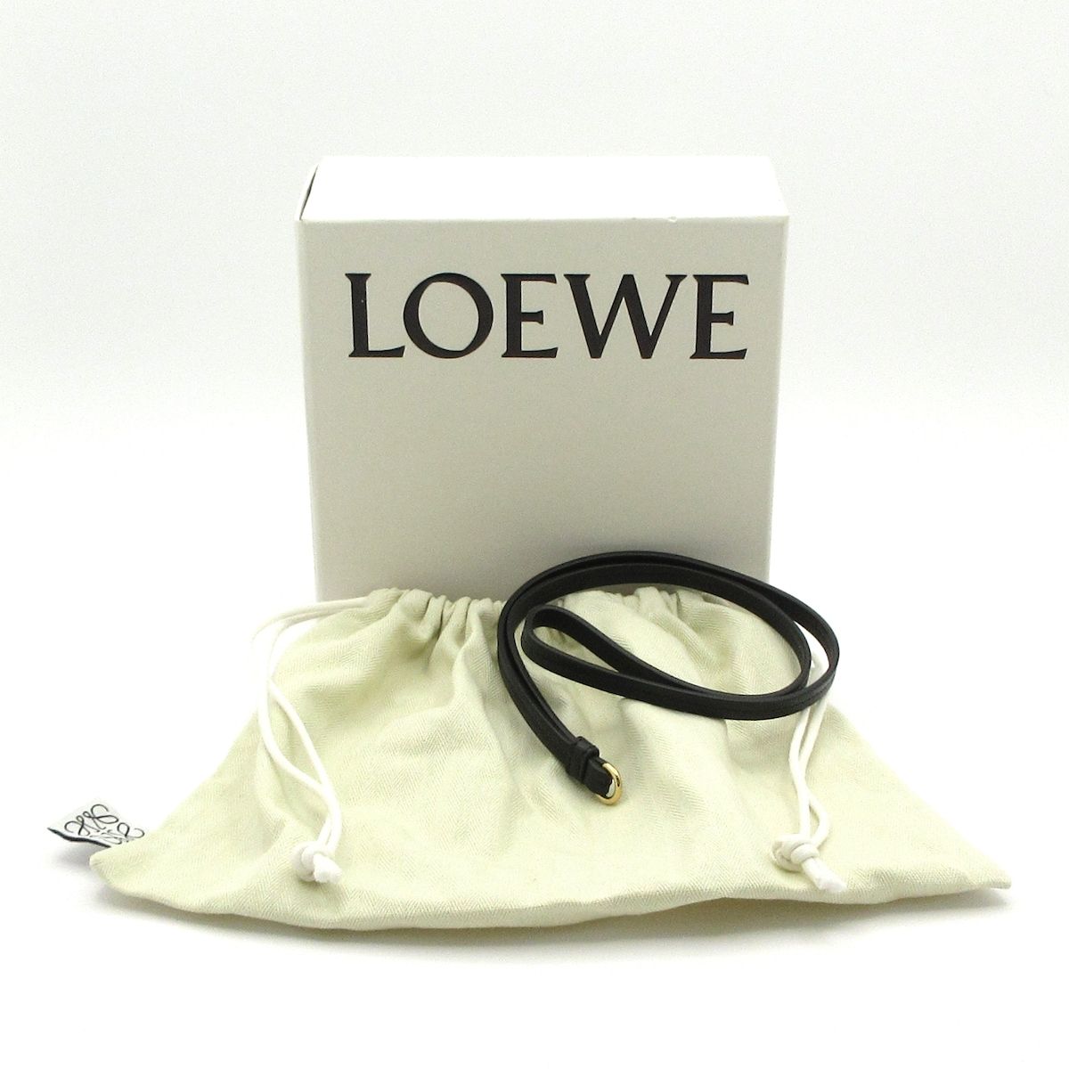 ロエベ ポーチ美品 クッキーポーチ 黒×ダークグレー×マルチ 千と千尋の