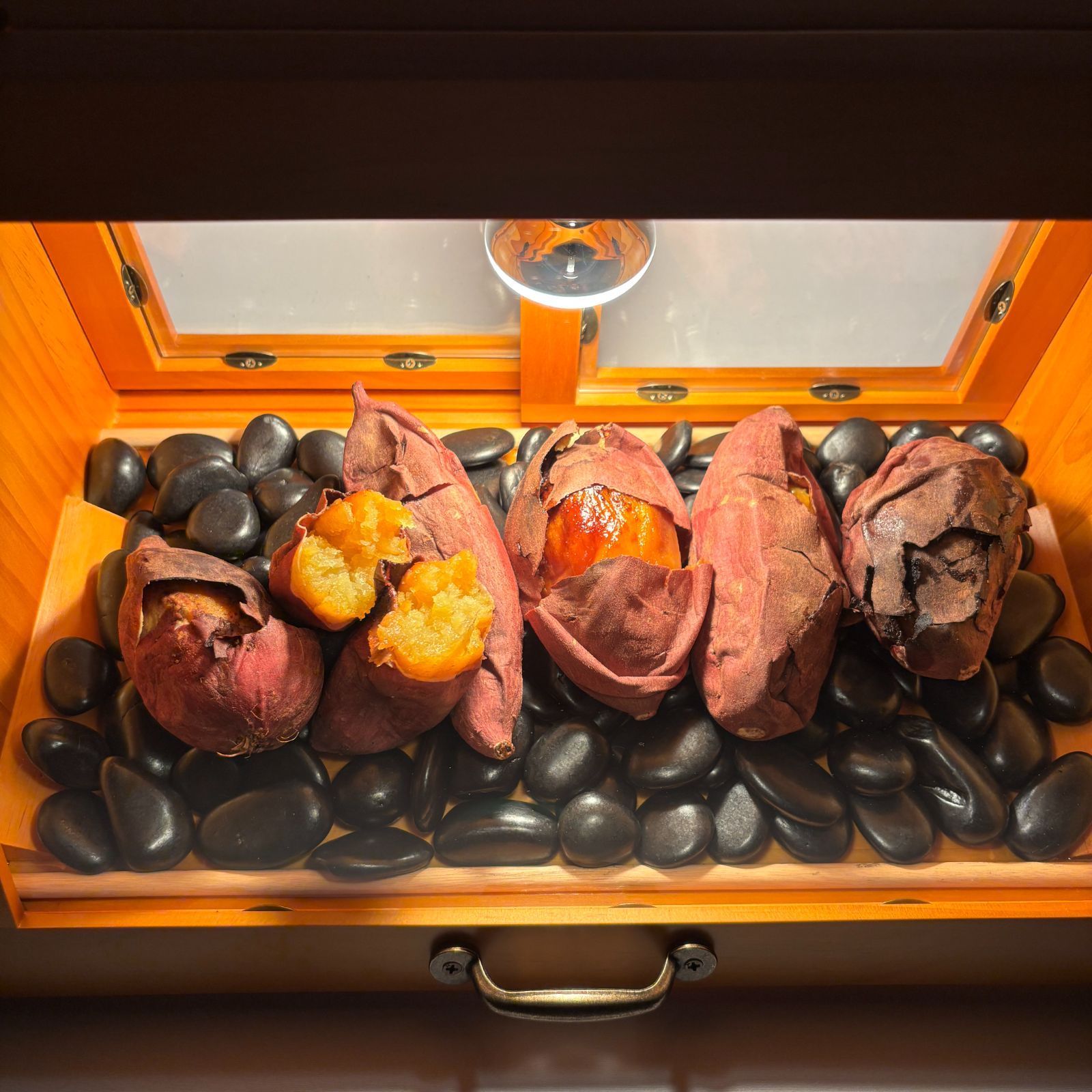 焼き芋保温ディスプレイケース ナチュラル