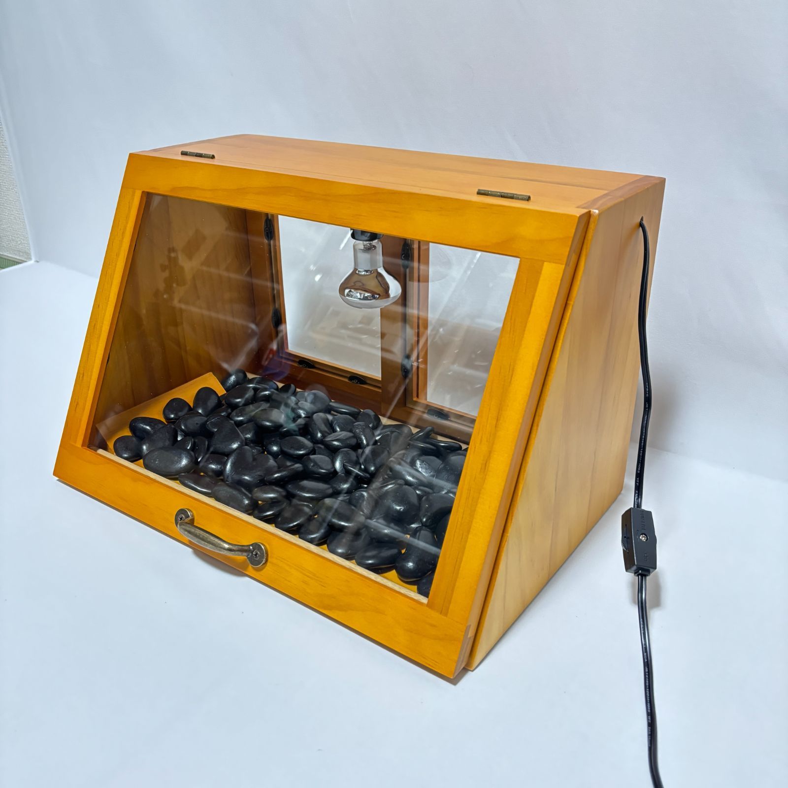  木製ホットショーケース 焼き芋保温ディスプレイケース ナチュラル 鍋つかみセット その他 保存容器 ケース