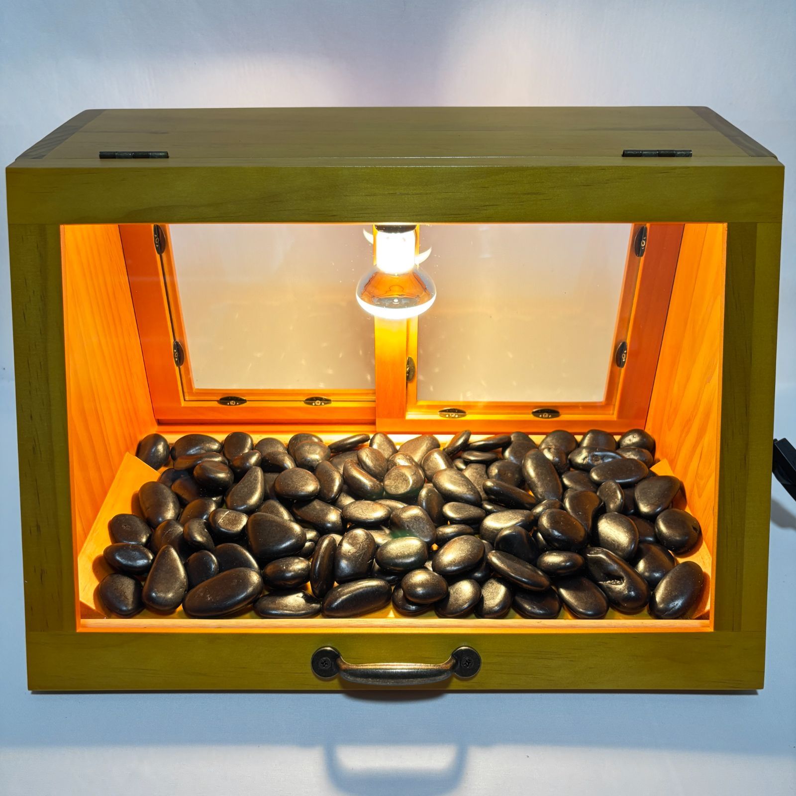 木製ホットショーケース 焼き芋保温ディスプレイケース ナチュラル