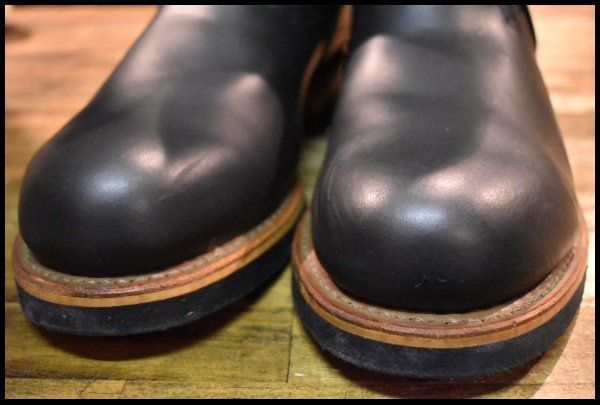  9 5 D 08年 レッドウィング 2268 エンジニア 黒 ブラッククローム スチールトゥ プルオン ブーツ redwing FK 348 エンジニアブーツ ブーツ 革靴