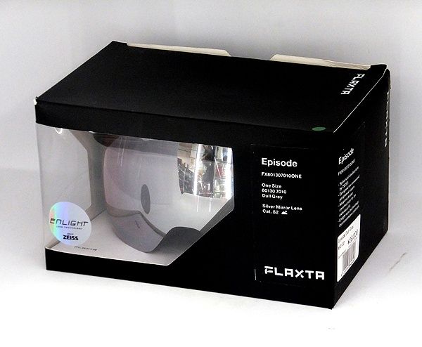 Flaxta フラクスタ スキーゴーグル Episode Dull Grey ダルグレー シルバーミラーレンズ 80130 7010 球面ダブルレンズ