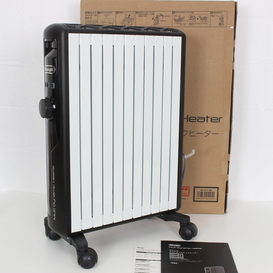 デロンギ マルチダイナミックヒーター MDHS15-BK ピュアホワイト+