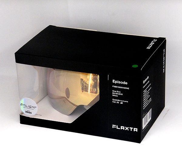 Flaxta フラクスタ スキーゴーグル Episode White ホワイト ゴールドミラーレンズ 80130 2010 球面ダブルレンズ