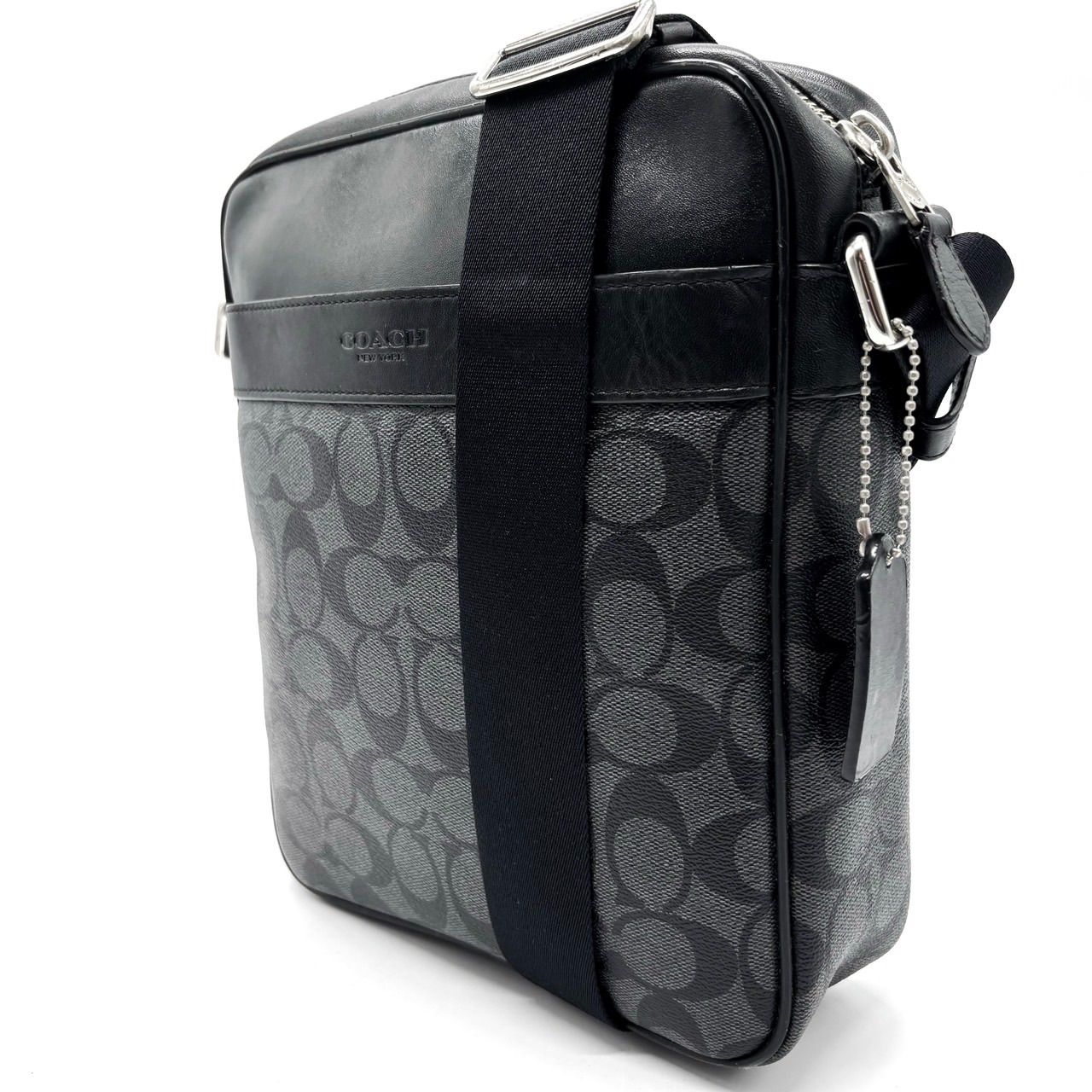良品 COACH トートバッグ レザー ブラック 肩掛け 4157 良品 COACH 